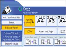 A kezel�panel k&eacute;perny�j&eacute;nek bemutat&aacute;sa