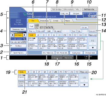 Ez a r&eacute;sz a vez&eacute;rl�panel gombjainak &eacute;s a k&eacute;perny�n kijelzett gomboknak a haszn&aacute;lat&aacute;t mutatja be.