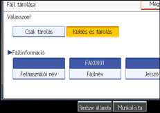 Vezérlőpanel képernyő - kép
