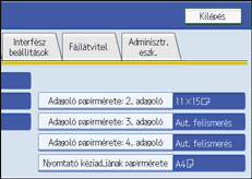 &Aacute;bra a kijelz� kezel�panelj&eacute;r�l