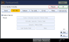 műveleti kezelőpanel képernyője, illusztráció