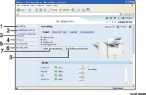 Webböngésző ábrája számozott illusztráció