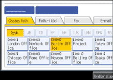 műveleti kezelőpanel képernyője, illusztráció