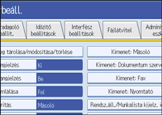 műveleti kezelőpanel képernyője, illusztráció