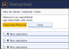 Kezelőpanel képernyője, illusztráció