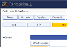 Kezelőpanel képernyője, illusztráció