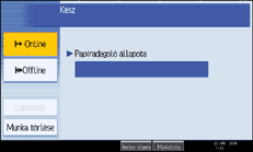 A kezel�panel k&eacute;perny�j&eacute;nek bemutat&aacute;sa