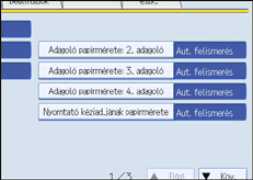 A kezel�panel k&eacute;perny�j&eacute;nek bemutat&aacute;sa