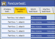 A kezel�panel k&eacute;perny�j&eacute;nek bemutat&aacute;sa