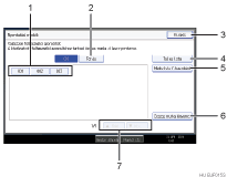 Kezel�panel k&eacute;perny�j&eacute;nek illusztr&aacute;l&aacute;sa sz&aacute;mozott jel&ouml;l&eacute;s illusztr&aacute;l&aacute;sa