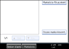 A kezel�panel k&eacute;perny�j&eacute;nek bemutat&aacute;sa