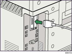 Иллюстрация подсоединения кабеля интерфейса IEEE 1284
