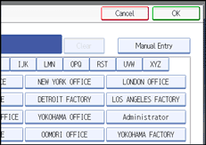 Operation panel screen illustration