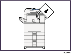 Illustration of administrating the machine/protecting documents