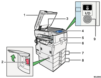 Main unit illustration numbered callout illustration