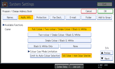 operation panel screen illustration