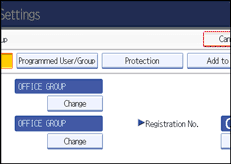 Operation panel screen illustration