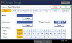 Operation panel screen illustration