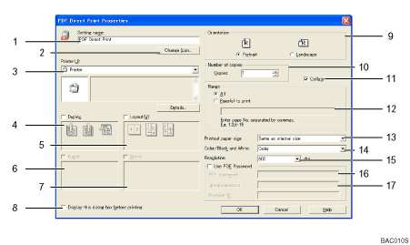 Application screen illustration numbered callout illustration