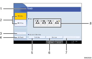 Operation panel screen illustration