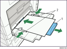 Bypass tray illustration numbered callout illustration