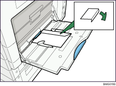 Illustration of envelope type 4 on the bypass tray