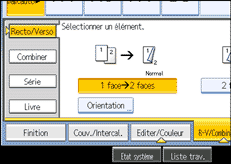 Illustration de l&apos;écran du panneau de commande.