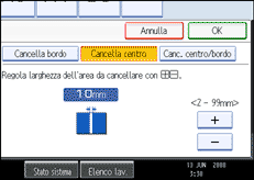Illustrazione schermata pannello operativo