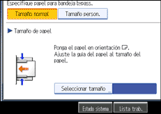 Ilustraci&oacute;n de la pantalla del panel de operaciones