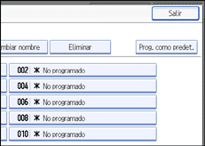 Ilustración de la pantalla del panel de operaciones