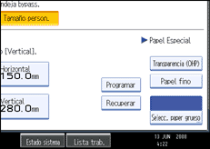 Ilustraci&oacute;n de la pantalla del panel de operaciones