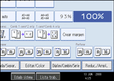 Ilustraci&oacute;n de la pantalla del panel de operaciones