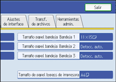 Ilustraci&oacute;n de la pantalla del panel de operaciones