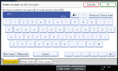 Ilustraci&oacute;n de la pantalla del panel de operaciones