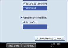 Ilustraci&oacute;n de la pantalla del panel de operaciones