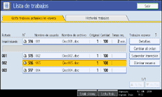 Ilustraci&oacute;n de la pantalla del panel de operaciones