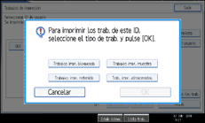 Ilustraci&oacute;n de la pantalla del panel de operaciones