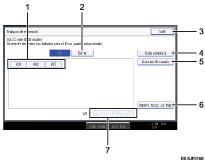 Ilustraci&oacute;n con llamadas numeradas de la pantalla del panel de operaciones