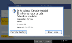 Ilustraci&oacute;n de la pantalla del panel de operaciones