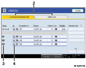 Bild av användarpanelskärm (numrerade detaljer)