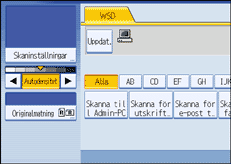 Bild på användarpanelens skärm