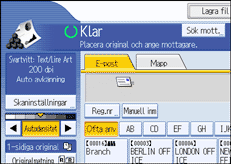 Bild på användarpanelens skärm