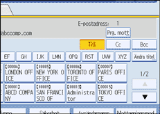 Bild på användarpanelens skärm