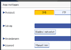 Bild på användarpanelens skärm