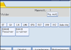 Bild på användarpanelens skärm