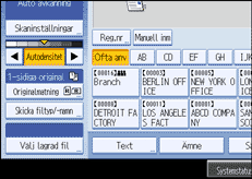 Bild på användarpanelens skärm