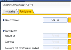 Bild på användarpanelens skärm