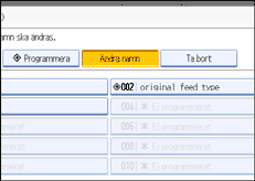 Bild på användarpanelens skärm
