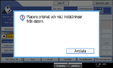 Bild på användarpanelens skärm