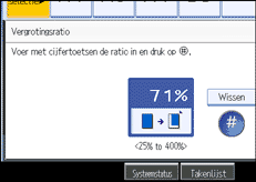 Schermafbeelding bedieningspaneel